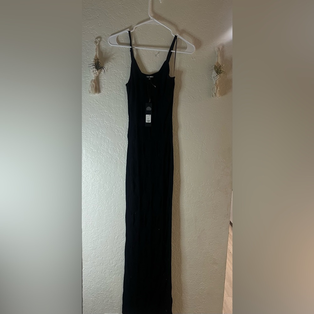 Fashion Nova Black Maxi Pencil Dress